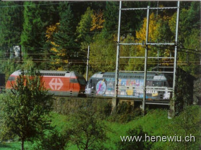 Gotthard 4.jpg - Messzug in der Station Gurtnellen